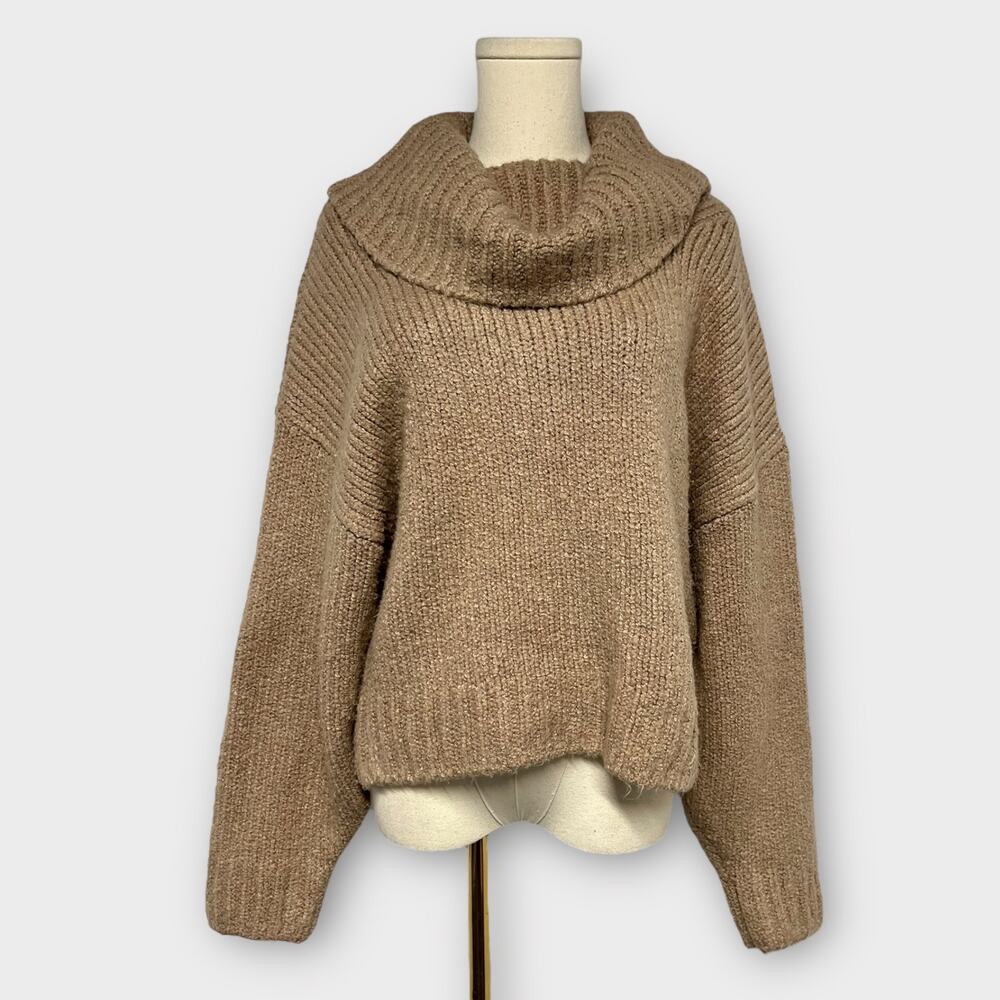 Pilcro Cowlneck Chunky Knit Relaxed Fit Sweater Size Small